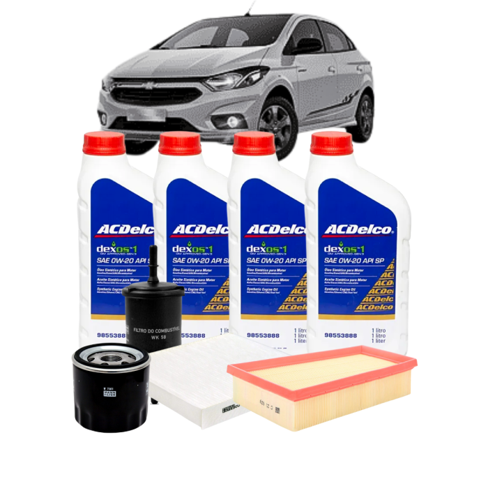 Kit Troca de óleo Completa - Onix 2019 a 2022 - ACDelco 0w20 Mann | Dicafil