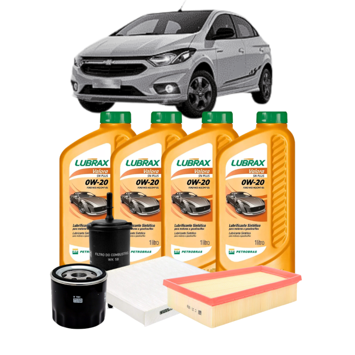 Kit Troca de óleo Completa - Onix 2019 a 2022 - Lubrax 0w20 Mann 