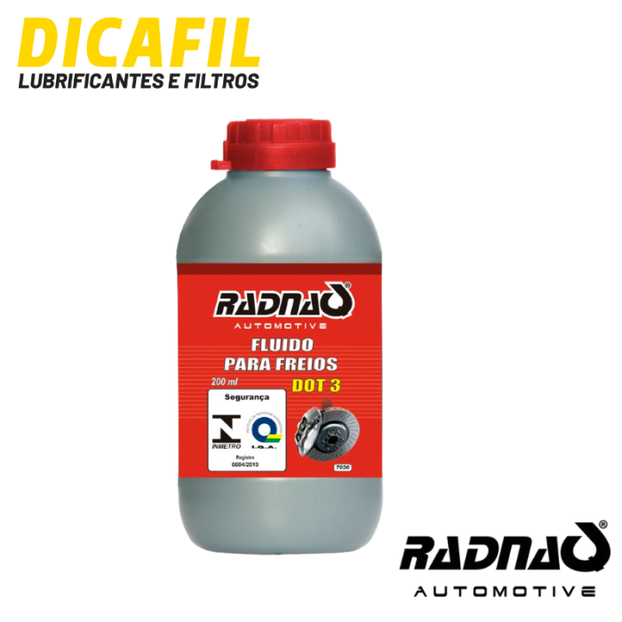FLUIDO DE FREIO DOT3 RADNAQ - 200ML