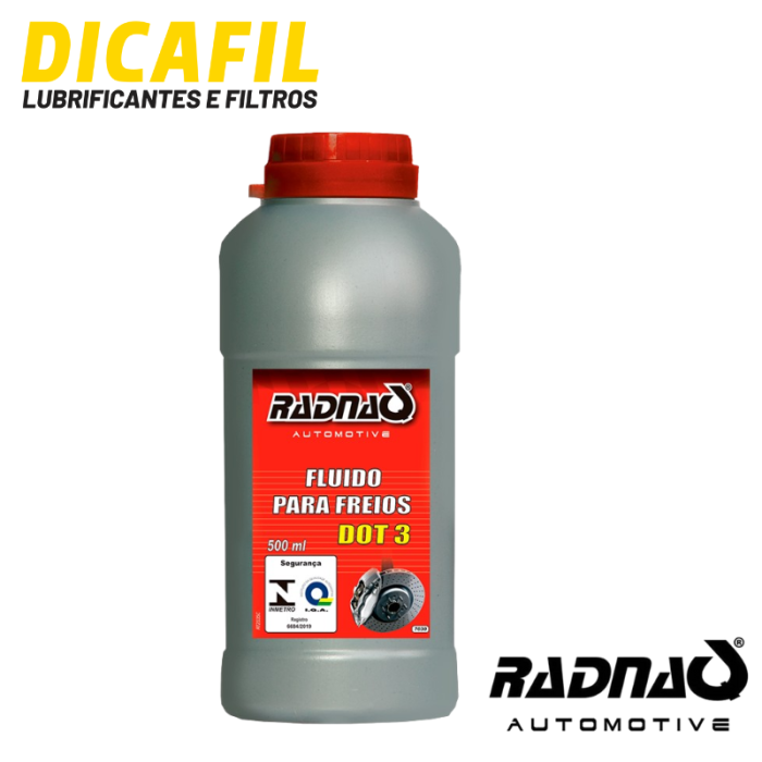 FLUIDO DE FREIO DOT3 RADNAQ - 500ML