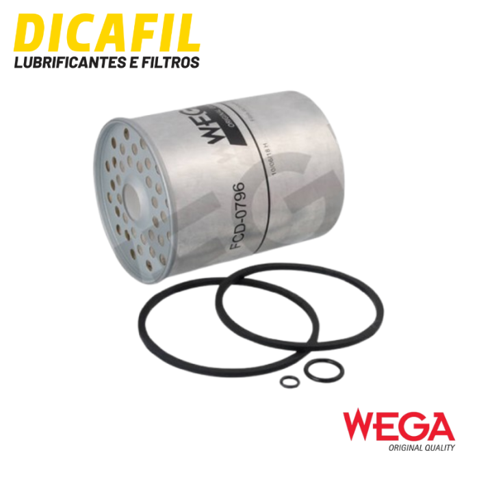 Filtro de Combustível - Wega - FCD0796 - Citroen, Renault, Jeep