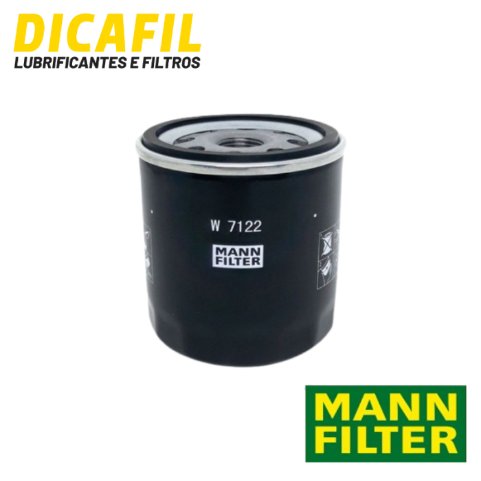 Filtro Blindado de Óleo - Mann-Filter - W7122 - Chevrolet Onix, Fiat Palio, General Motors Corsa